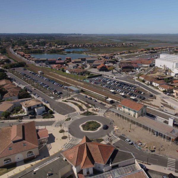 Vue aérienne du coeur de ville